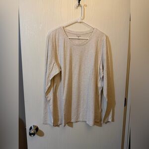 Women’s Oatmeal Heather Long Sleeve Shirt Size XXL NWT
